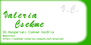 valeria csekme business card
