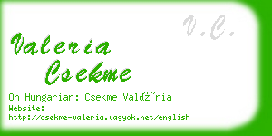 valeria csekme business card